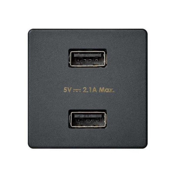Cargador SIMON 27 con 2 USB blanco SIMON SIM2701096-030