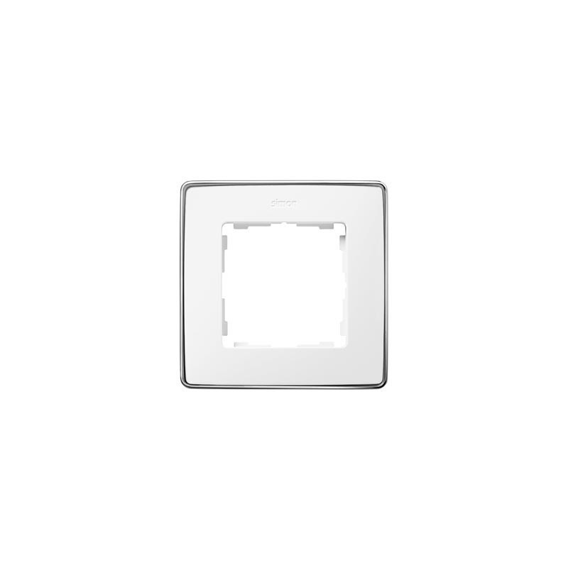 Marco de 1 a 4 elementos blanco base cromo SIMON 82 Detail Metal SIM8201610-247