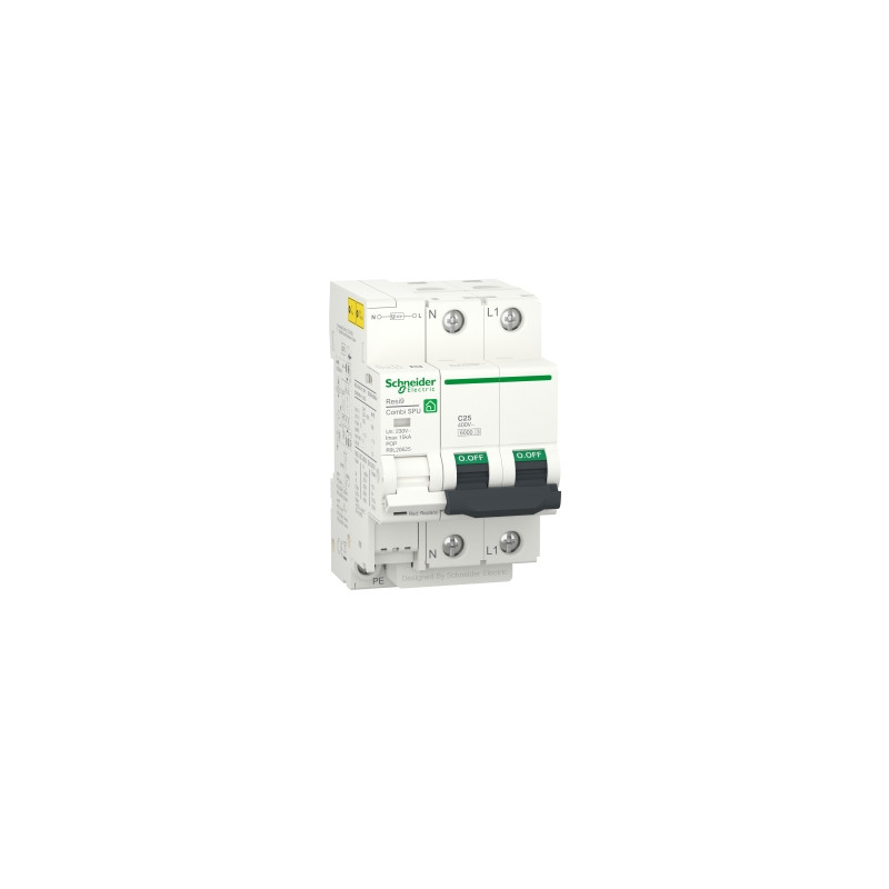 Interruptor automático RESI9 Combi SPU 1PN C 25A SCHNEIDER SCHR9L20625