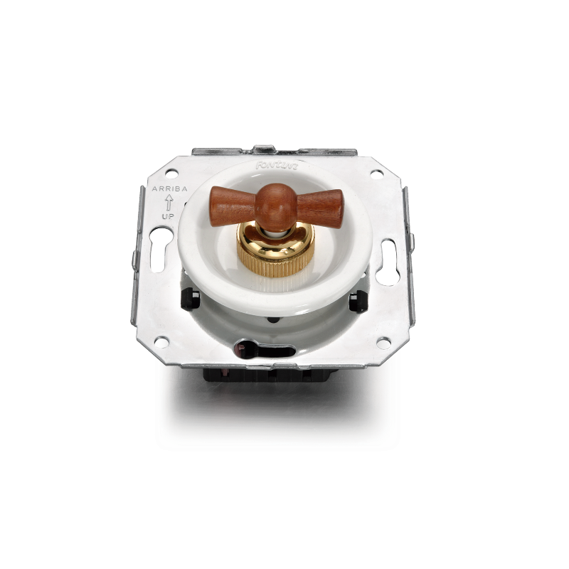 Doble pulsador rotativo Blanco manecilla Dorado FONTINI VENEZIA FON35344162