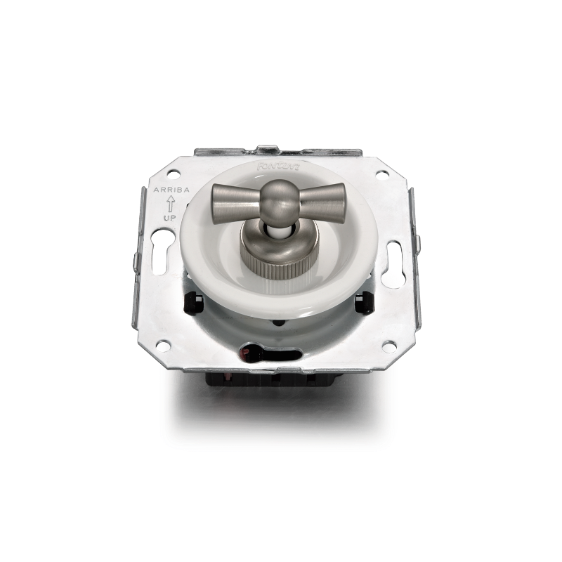 Doble pulsador rotativo Blanco manecilla Niquel FONTINI VENEZIA  FON35344252