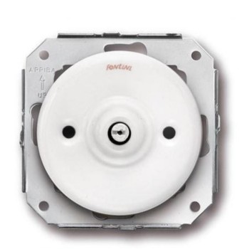 Doble pulsador rotativo porcelana blanca 10AX 250V FONTINI GARBY