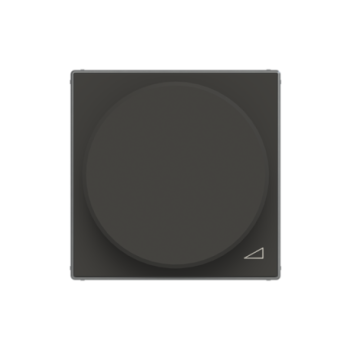 Tapa + botón regulador giratorio Sky Niessen negro soft 8560.2 NS