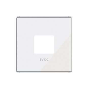 Tapa cargador USB cristal blanco 8585 CB