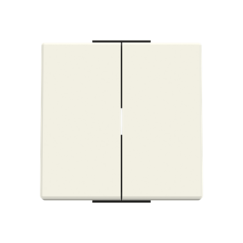 Tecla doble interruptor-conmutador Serie de lujo blanco essence 8511 BE