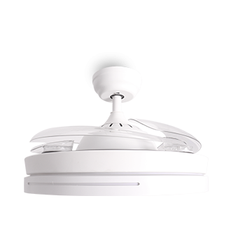 Ventilador de techo con luz regulable ECOLUX Sureste Blanco