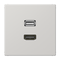 Placa HDMI/USB 2.0 LS gris claro MALS1163LG