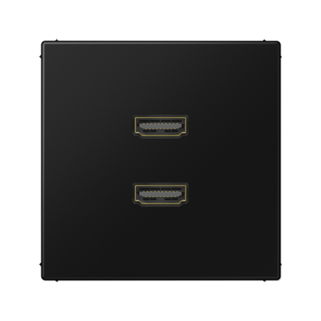 Placa HDMI 2 tomas LS negro MALS1133SW