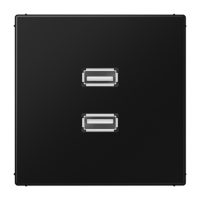 Placa USB 2.0 2 tomas LS negro MALS1153SW