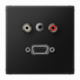Placa CA/Miniklinke/VGA LS negro mate MALS1072SWM