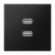 Conexión multimedia USB X2 LS negro MALS1153SWM