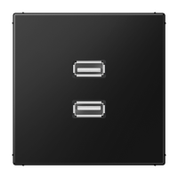 Conexión multimedia USB X2 LS negro JUNG JUNMALS1153SWM