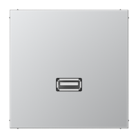 Placa USB 20 LS aluminio  JUNG JUNMAAL1122