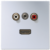 Placa CA/Miniklinke/HDMI LS aluminio MAAL1082 JUNG