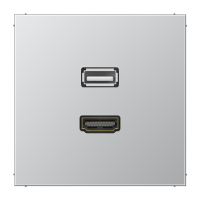 Placa HDMI/USB 20 LS alum  JUNG JUNMAAL1163